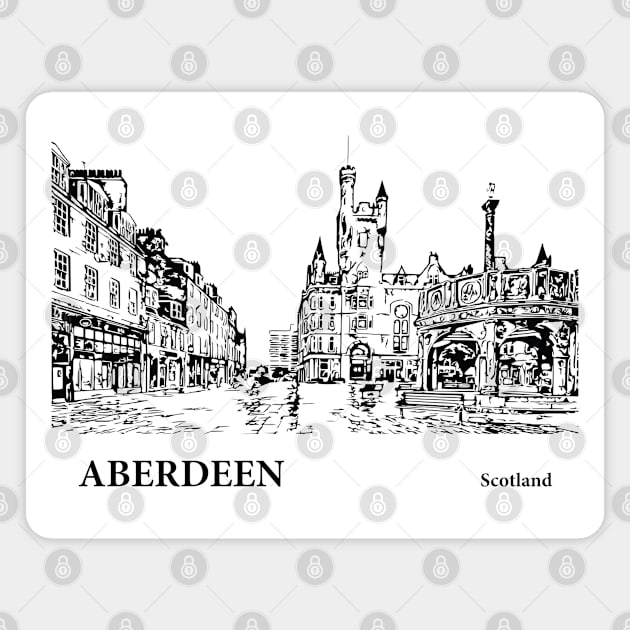 Aberdeen Scotland Magnet by Lakeric